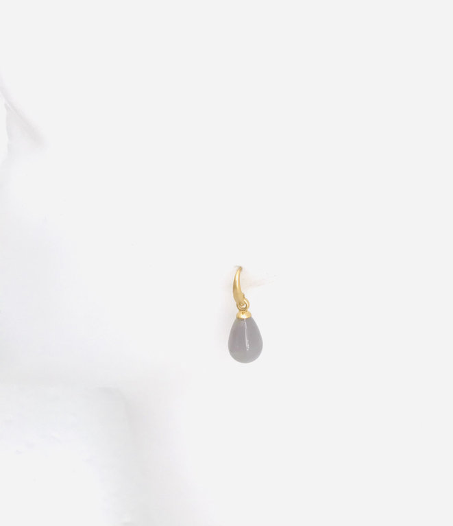 sence copenhagen Ohrhänger mit Pampel aus grau-braunem Achat